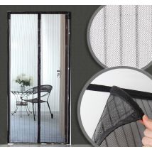 Avosdim - Rideau moustiquaire aimanté pour Porte - L 100 x H 215 cm - Noir