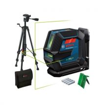Bosch Professional - Bosch - Laser lignes vert 2 lignes portée 15 m avec 4 piles (AA)