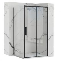 Rea - Cabine De Douche Rectangulaire Rapid Slide Black 160x80