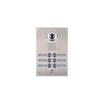 Aiphone - Platine Vidéo Encastrée Ixdvf6l - Synthèse Vocale - Boucle Magnétique - Ip65 - 6 Boutons - Façade Inox