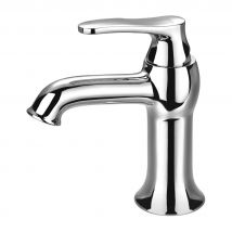 Omnires - Mitigeur Lavabo Bas Art Deco, 16 Cm, Couleur : Chrome