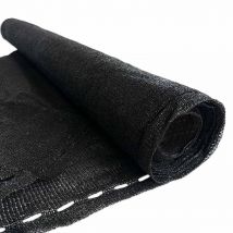 Tecplast - Bâche Brise Vue 1,5x10 M Noire Polyéthylène Renforcée Occultant Jardin