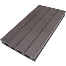 Mccover - Lame Terrasse Bois Composite Alvéolaire Qualita - Chocolat, L : 360 Cm, L : 14 Cm, E : 25mm