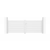 Casanoov - Portail Battant 3m Eiger H.115cm Blanc Aluminium