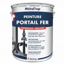 Peinture Portail Fer - Metaltop - Gris Fer - Ral 7011 - Pot 15l