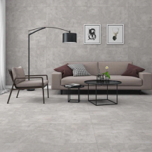 Rentside - Carrelage Sol Effet Béton Gris Clair L.120 X L.60 Cm Orion Bianco
