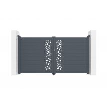 Casanoov - Portail Battant 3m Sunny H.160cm Aluminium Gris