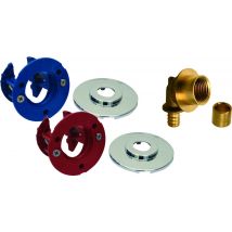 Somatherm - Sortie De Cloison Double Fixoplac Sous-évier / Sous-lavabo - Raccord À Sertir Multicouche Par Pince Th 16 - Raccordement M3/8