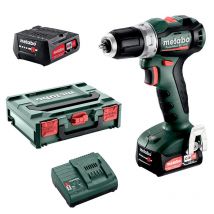 Perçeuse Visseuse Sans Fil 12v Powermaxx Bs 12 Bl 2x2ah Li-power - Metabo - 601044500 - Chargeur Sc 30 + Metabox 118