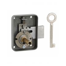 Thirard - Serrure De Meuble Paris Pour Porte D'ameublement, Gauche, Axe 30mm, 55x70mm, Gris, 1 Clé