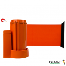 Novap - Enrouleur Mural Magnétique Orange Avec Sangle Orange 3m X 100mm - 2053723