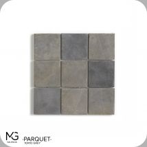 Mg Valencia - Mosaïque De Marbre Naturel 30x30cm | Parquet 10x10 Grey | (boîte De 11 Mailles = 1m2)
