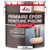 Primaire Epoxy Piscine Sol Et Mur Haute Resistance - 20 Kg (jusqu'à 100 M²) - - Arcane Industries