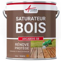 Arcane Industries - Saturateur Bois naturel : ARCABOIS - 2.5 L (jusqu'à 12.5 m²) - Pin D'oregon - Teinte Orangé - ARCANE INDUSTRIES