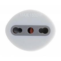 Adaptateur De Voyage France Vers Italie - Prise Mâle France Vers Prise Femelle Italie Avec Terre - Blanc - Zenitech
