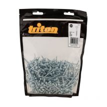 Triton - Vis En Acier Orangé Pour Perçages Dissimulés, Fausse Rondelle, Pas Fin - 500 Vis Numéro 7 X 1-1/4"