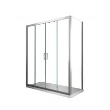 Laneri - Douche De 6 Mm Avec Un Mur Fixe Et Quatre Portes Avec Ouverture Centrale H.190 Receveur De Douche Non Inclu 67,5-70 Fixe X 178-183 Ouverture 