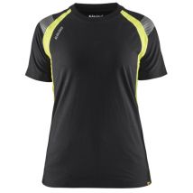 Blakläder - T-shirt Visible Femme Noir/jaune Fluo-xl