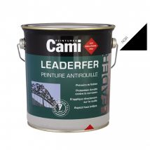 Leaderfer Noir Brillant 2,5l-laque Antirouille Brillante Pour Toutes Vos Ferrures- Cami