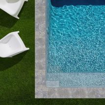Kit Complet | Margelles Pour Piscine 8x4m En Travertin Gris (+ Colle, Joint, Hydrofuge ...) - Ro'ma Nature