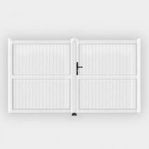 Gefradis - Portail Battant Pvc Blanc H160 X L350 Cm Guerande