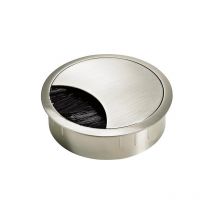 Passe-câbles - Décor : Inox - Diamètre : 80 Mm - Hettich