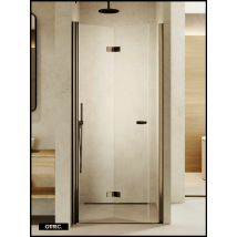 Otitec - Porte De Douche Italienne Pliante - 80 X 195 - Gauche - Gunmetal - New Soleo