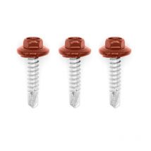 Faynot - 50 vis de fixation en plage pour support acier 5.5x25 | Rouge Tuile | RAL 8012