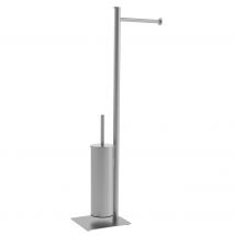 Allibert - Ensemble Brosse Wc Et Dérouleur Papier Wc Coperblink Chromé Brossé