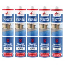 Mastic Piscine Polymère Collage Et Étanchéité: Arcamastic Polymere Blanc - 290 Ml X 5 - Arcane Industries