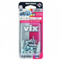 10 Chevilles Plaque De Plâtre Vix + Vis Ø4,5 X 35mm Red Head