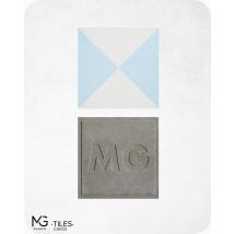 Mg Valencia - Carreaux De Ciment | Chess | Bleu Clair Et Bleu Foncé 20x20cm (boite De 24 Unités = 0,96m2)