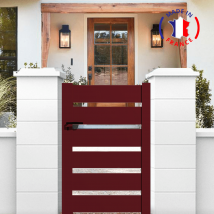 Portail Packit - Portillon en kit aluminium SAH dimensions Couleurs Rouge (RAL 3004)