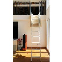 Matisere - Echelle De Meunier Pliante Pour Mezzanine Blanche - 2 Main-courantes - Palco/p/b