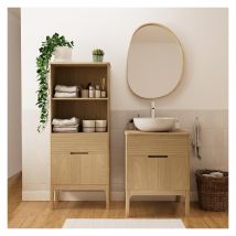 Mob In - Meuble + vasque + robinet + miroir + colonne ALASKA