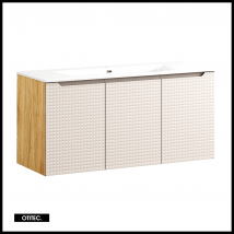 Otitec - Meuble Sous Vasque De 120 Cm - Avec Vasque À Encastrer - 3 Portes - Setta