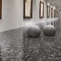 Carrelage Effet Terrazzo Venice 60x60 Graphite - Les Carreaux De Jean