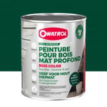 Peinture Pour Bois Extérieur Opaque - Finition Mate Owatrol Bois Color Vert Basque (ral 6005) 2.5 Litres