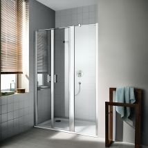 Roth - Paroi De Douche Pivotante Largeur 120 Cm Hauteur 200 Cm Profilé Argent Poli Verre Clair