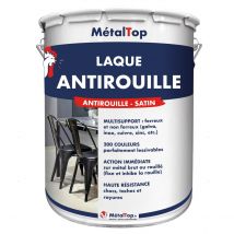 Laque Antirouille - Metaltop - Blanc Perle - Ral 1013 - Pot 1l