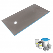Wedi - Receveur de douche à carreler 160 x 100 WEDI Fundo Primo rectangle écoulement excentré + kit d'étancheité