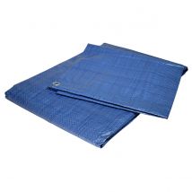 Tecplast - Bâche de jardin 5 x 8 m Bleue polyéthylène 80g/m²