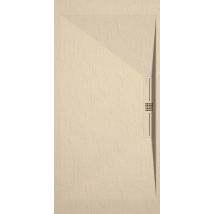 Kroos - Receveur De Douche Crème, Finition Ardoise Stone Side, Grille De Couleur - 210 X 70 Cm