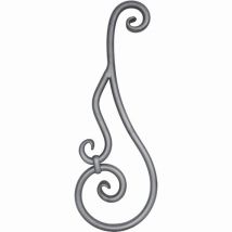 Déco Fer Forgé - Volute De Renfort En S Inégale Coupe Droite - Hauteur 780mm Largeur 280mm Rond Ø25mm - Fer Forgé - À Souder