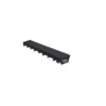 Caniveau Extérieur 1m Avec Grille Passerelle En Polyamide B125 Meapark - Caniveaux Pour Terrasse, Piscine, Jardin, Garage - Largeur Utile 10cm