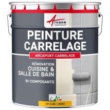 Peinture Carrelage Cuisine, Salle De Bain: Arcapoxy Carrelage Jaune Signalisation - Ral 1023 - 2.5 Kg (jusqu'à 25 M² En 2 Couches) - Arcane Industries