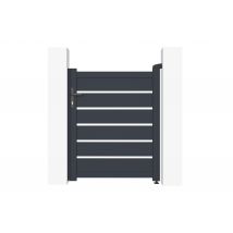 Casanoov - Portillon 1m Vogel H.120cm Aluminium Gris
