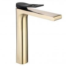 Robinet De Lavabo Rea Soul Brush Gold Black High
