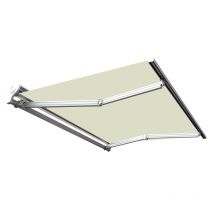 Sunny Inch - Store Banne Manuel Demi Coffre 3,6 X 3 M Pour Terrasse - Écru