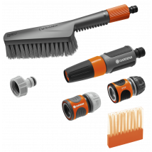 Gardena Kit Brosse De Lavage À Main S Souple Cleansystem. Surfaces Petites Et Sensibles. (18862-20)